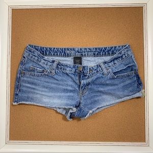 Cut off jean short shorts low rise